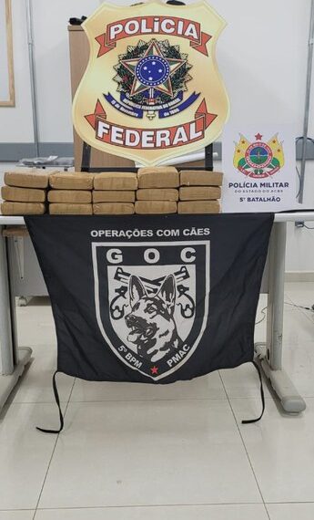 Polícia Federal apreende 20 quilos de drogas após recebimento de denúncia anônima